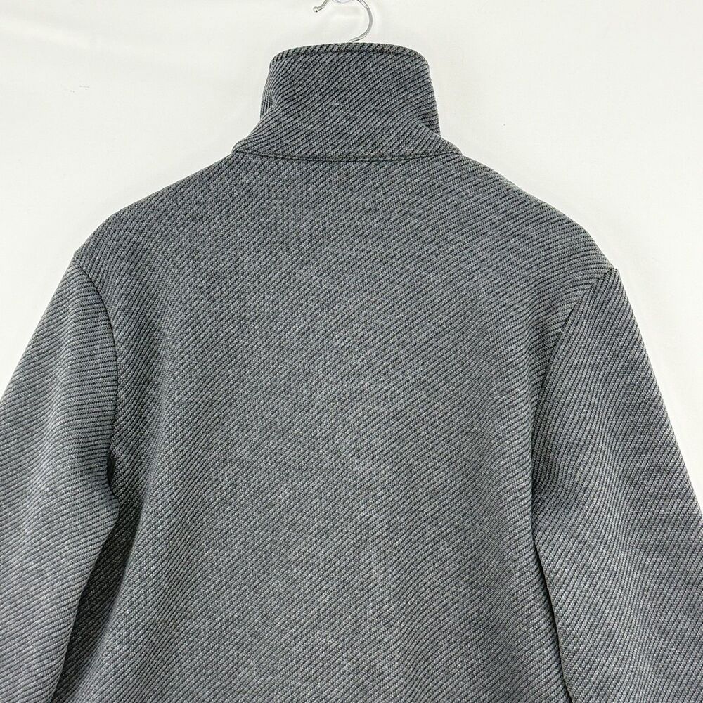 Banana Republic Dark Charcoal Size M Brushed Twill Knit Moto Jacket Coat Cropped - Picture 7 of 16